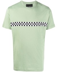 John Richmond Checkerboard Print Short Sleeved T Shirt