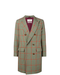Paltò Checked Double Breasted Coat
