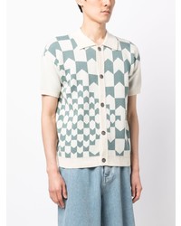 Rhude Check Print Knitted Polo Shirt