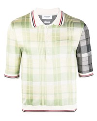 Thom Browne Mixed Checked Knitted Polo Shirt