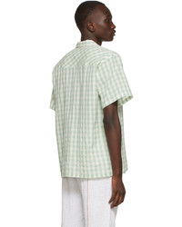HARAGO Green Off White Checker Shirt