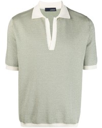Lardini Chevron Stripe Pattern Polo Shirt