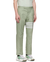 Thom Browne Green 4 Bar Trousers