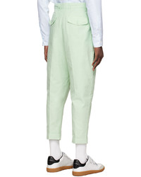AMI Alexandre Mattiussi Green Cotton Trousers