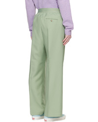 Stockholm (Surfboard) Club Green Pleated Trousers