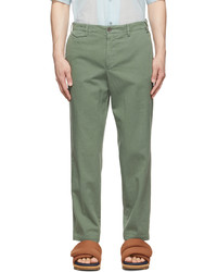 Dries Van Noten Khaki Cotton Trousers