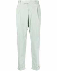 PT TORINO Pleated Edge Stretch Cotton Trousers