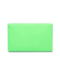 Prada Fluorescent Green Medium Padded Nylon Clutch
