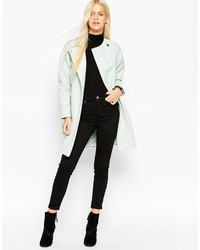 Asos Collection Coat In Trapeze In Waterfall Front