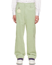 Wooyoungmi Green Straight Leg Trousers