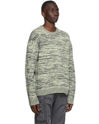 John Elliott Black Green Glitch Sweater