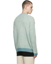 King & Tuckfield Blue Yellow Striped Sweater