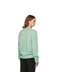 Tibi Green Alpaca Airy Pullover Sweater