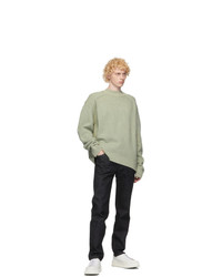 Jil Sander Green And Beige Wool Sweater