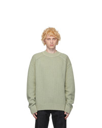 Jil Sanderand Green And Beige Wool Sweater