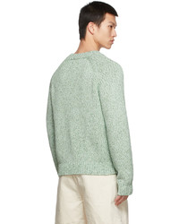 Recto Green Knit Crewneck Sweater