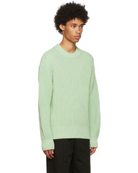AMI Alexandre Mattiussi Green Organic Cotton Sweater