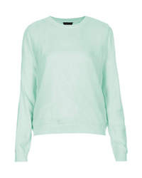 Topshop Knitted Organza Front Jumper