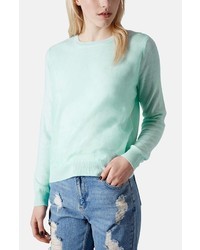 Topshop Organza Overlay Knit Sweater