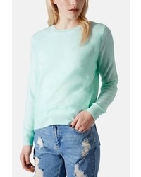Topshop Organza Overlay Knit Sweater