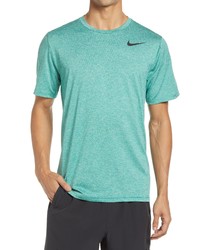 Nike Dri Fit Static Training T Shirt In Greenseafoamheatherblack At Nordstrom