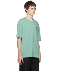 AMI Alexandre Mattiussi Green Ami De Cur Big Patch T Shirt