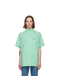Calvin Klein 205W39nyc Green Scuba Mock Neck T Shirt