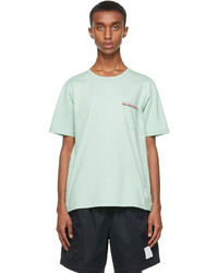 Thom Browne Green Striped Chest Pocket T Shirt