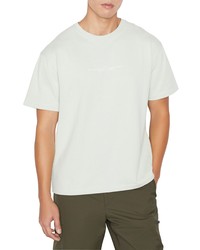 Frame Mini Logo Text Cotton Tee In Powder Green At Nordstrom