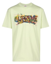 Supreme Paint Logo Cotton T Shirt