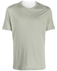 Brunello Cucinelli Plain Cotton Blend T Shirt