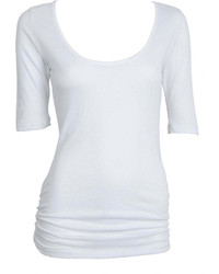 Alloy Ruched Side Elbow Sleeve Tee