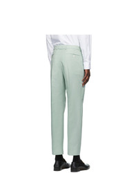 Gucci Blue Mohair And Wool Trousers