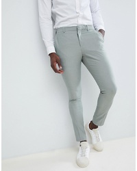 Selected Homme Skinny Fit Suit Trousers In Green