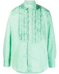 PT TORINO Bib Collar Long Sleeve Cotton Shirt