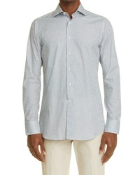 Canali Geo Dress Shirt In Green At Nordstrom