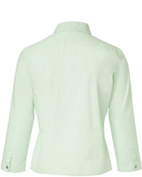 Jil Sander Navy Stretch Cotton 34 Sleeve Shirt