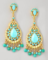 Jose & Maria Barrera Turquoise Statet Earrings