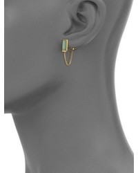 Michael Kors Michl Kors Urban Rush Green Jade Chain Stud Earrings