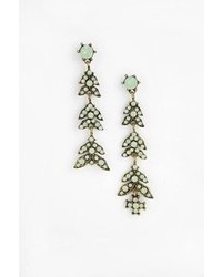 Urban Outfitters Crystal Leaves Drop Earring