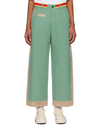 Mint Embroidered Chinos