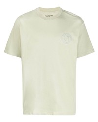 Carhartt WIP Logo Embroidered Organic Cotton T Shirt