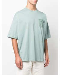 Zegna Logo Embroidered T Shirt