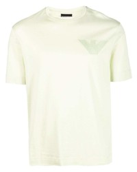 Emporio Armani Logo Embroidery Cotton T Shirt