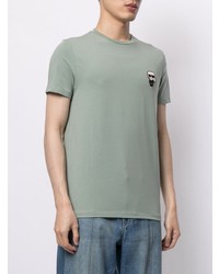 Karl Lagerfeld Logo Patch Cotton T Shirt