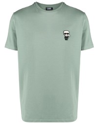 Karl Lagerfeld Logo Patch Cotton T Shirt