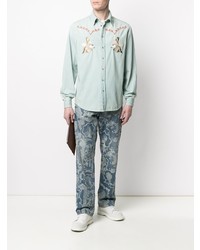 Etro Embroidered Point Collar Shirt
