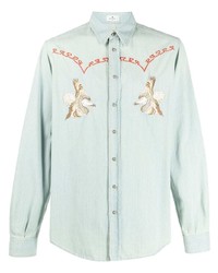Etro Embroidered Point Collar Shirt