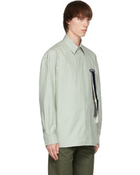 UNIFORME Grey Oversized Scouts Ribbon Shirt