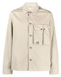 C.P. Company Logo Embroidered Chest Pocket Shirt